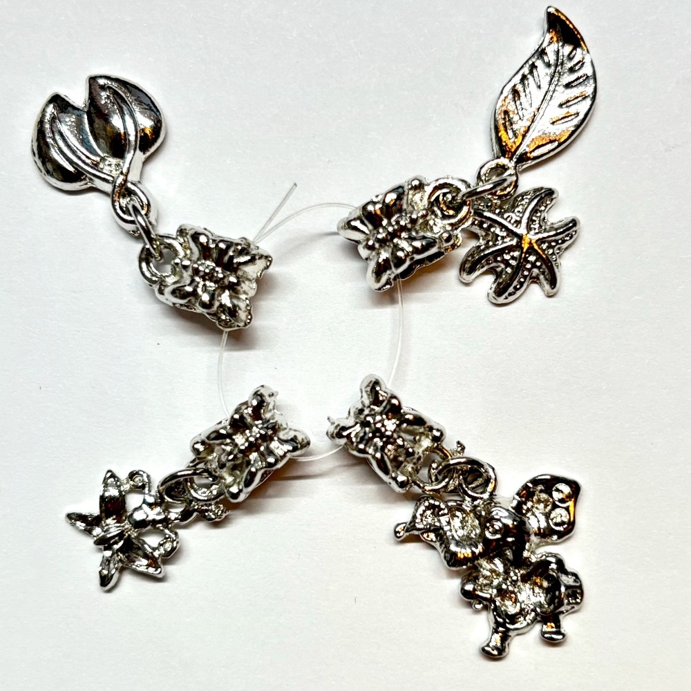 As Low As $2 Bright Silver European Style Charms Elephant Starfish Butterfly (4)
